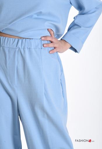 Ensemble coordonné en Coton asymétrique col rond manches longues avec poches - ph 4