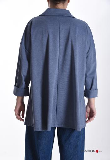 Giacca in Cotone oversize maniche lunghe con bottoni senza fodera - ph 2