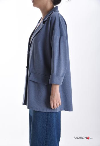 Giacca in Cotone oversize maniche lunghe con bottoni senza fodera - ph 3
