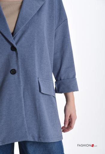 Giacca in Cotone oversize maniche lunghe con bottoni senza fodera - ph 4