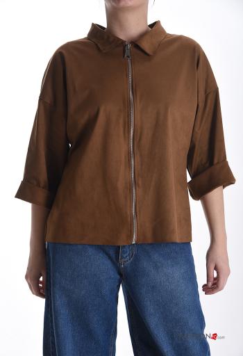 Suede Jacket with zip