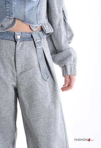 with buckle with collar wide leg Cotton Co-ord with buttons with zip with pockets - ph 4