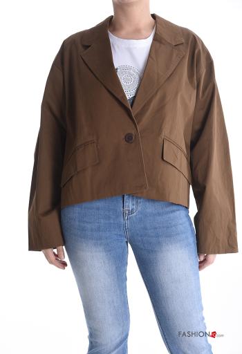 Giacca in Cotone maniche lunghe con bottoni con fodera - ph 1