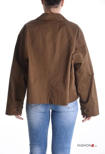 Giacca in Cotone maniche lunghe con bottoni con fodera - ph 2