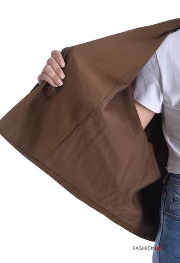 Giacca in Cotone maniche lunghe con bottoni con fodera - ph 6