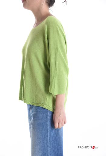 Maglione scollo a V maniche a tre quarti - ph 3