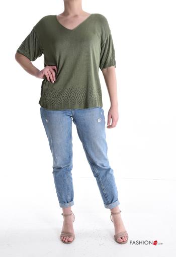 Camisola manga curta gola V - ph 5