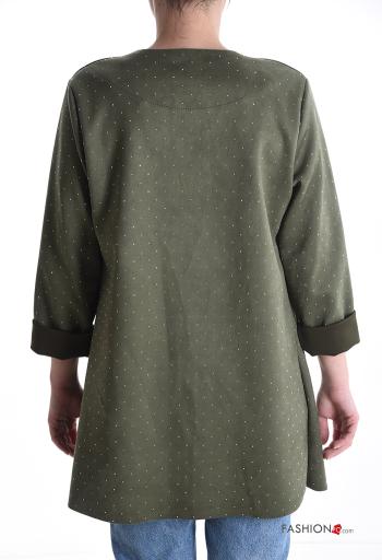 Giacca maniche lunghe con tasche con strass - ph 2