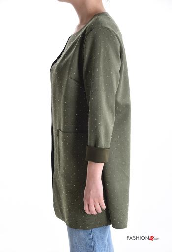 Giacca maniche lunghe con tasche con strass - ph 3