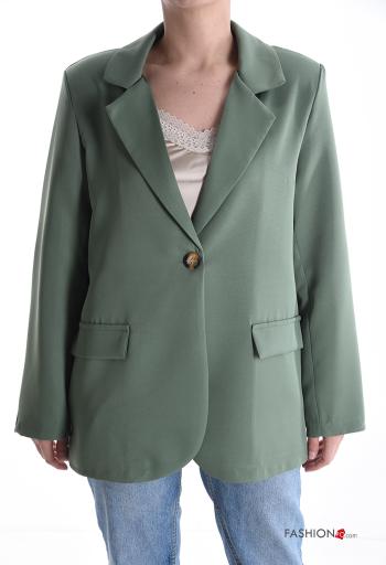long sleeve with collar Blazer with buttons with lining - ph 1