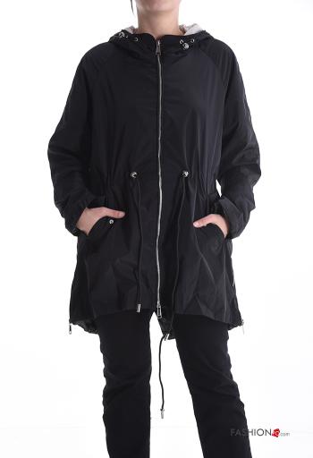 Windjacke mit Taschen mit Futter mit Kapuze mit Reißverschluss - ph 1