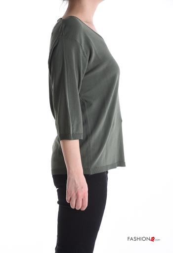 Maglione scollo a V maniche a tre quarti - ph 3