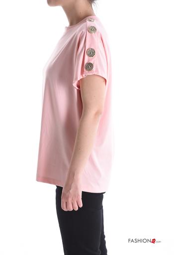 T-shirt manches courtes col rond à boutons - ph 3