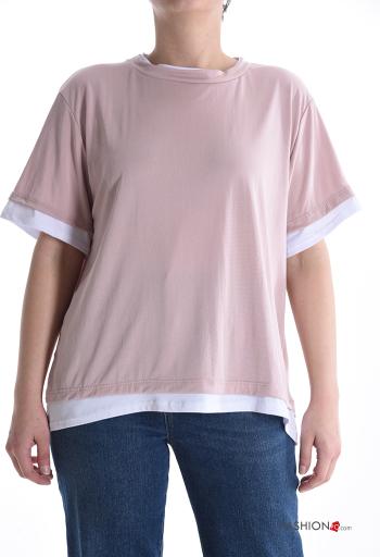 T-shirt in Cotone maniche corte girocollo