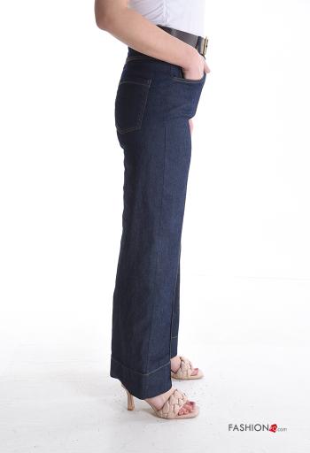 Pantalone in Cotone con elastico con cintura con tasche - ph 3