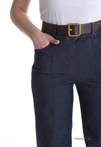 Pantalone in Cotone con elastico con cintura con tasche - ph 4