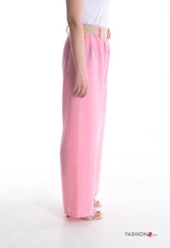 Pantalone wide leg con cintura con elastico - ph 3