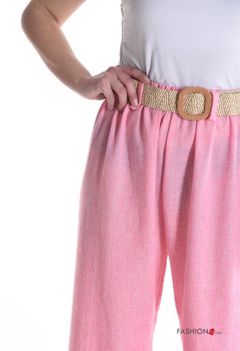 Pantalone wide leg con cintura con elastico - ph 4