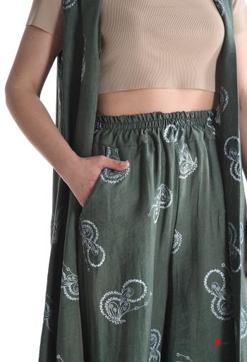 Conjunto sin mangas largo Diseño impreso con bolsillos con elástico - ph 4