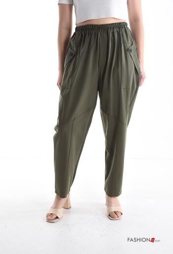 Pantalon avec poches avec élastique à boutons - ph 1