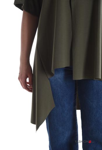 Blusa oversize manga curta assimétrico gola V - ph 4