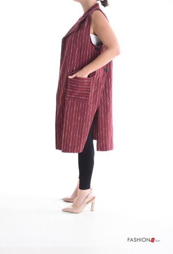 with collar Cotton Gilet with pockets - ph 3