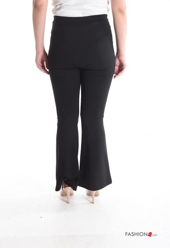 Pantalone a zampa vita alta con elastico - ph 2