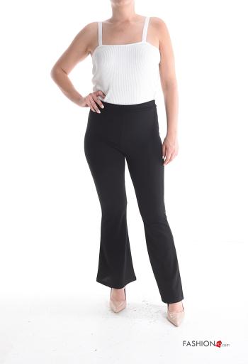 Pantalone a zampa vita alta con elastico - ph 5