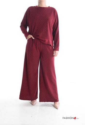 Co-ord with belt with rhinestones