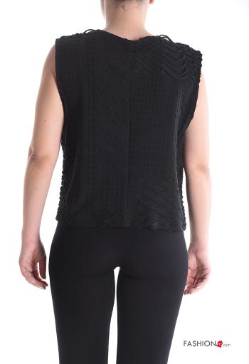 Smanicato in Cotone girocollo con bottoni - ph 2