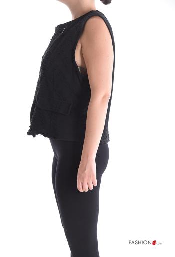 Smanicato in Cotone girocollo con bottoni - ph 3