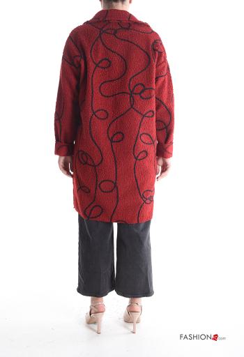 Abstract print with collar Jacket with buttons without lining with pockets - ph 2
