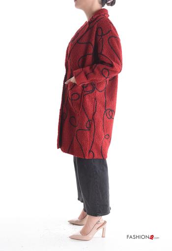 Abstract print with collar Jacket with buttons without lining with pockets - ph 3