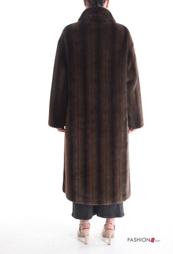 Cappotto maniche lunghe con colletto con tasche senza fodera - ph 2