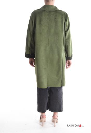 Suede with collar Jacket with buttons without lining with pockets - ph 2