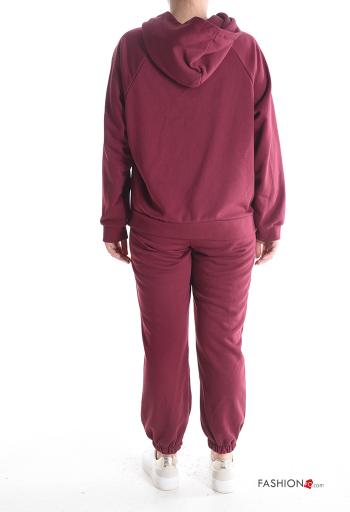 Tuta sportiva in Cotone con elastico con coulisse con tasche con cappuccio - ph 2