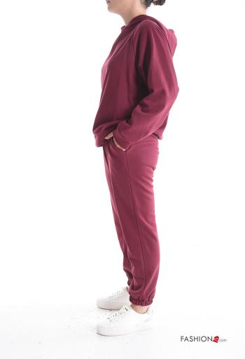 Tuta sportiva in Cotone con elastico con coulisse con tasche con cappuccio - ph 3