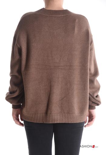 Cardigan con tasche con bottoni scollo a V - ph 2