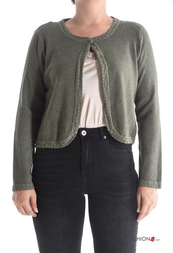 Cardigan maniche lunghe girocollo con bottoni - ph 1