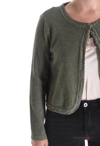 Cardigan maniche lunghe girocollo con bottoni - ph 4