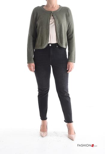 Cardigan maniche lunghe girocollo con bottoni - ph 5