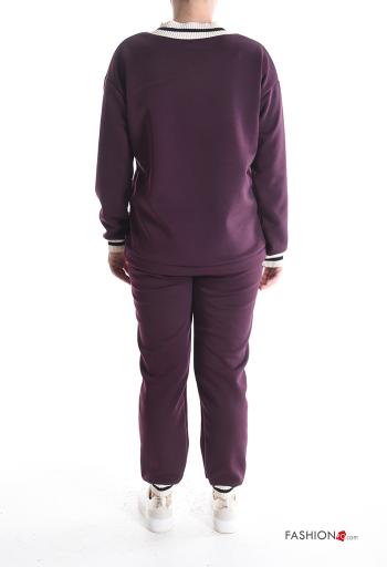 Animal motif long sleeve crew neck Sports set with pockets with elastic - ph 2