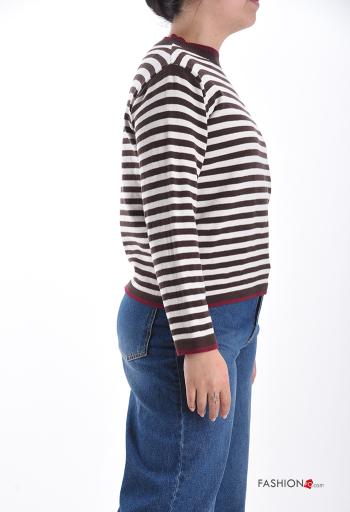 Streifenmuster Strickpullover - ph 3