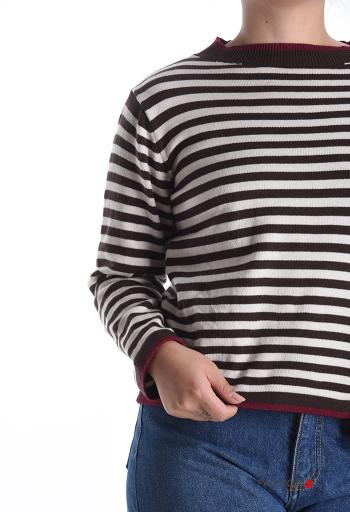 Streifenmuster Strickpullover - ph 4