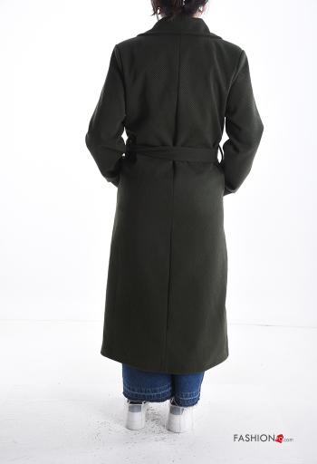 Cappotto lungo con bottoni con cintura con tasche - ph 2