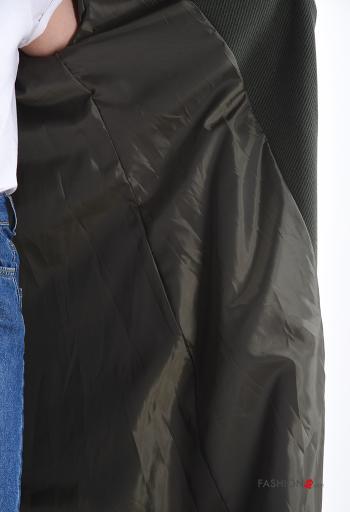 Cappotto lungo con bottoni con cintura con tasche - ph 5