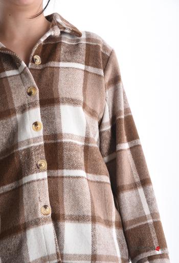 Tartan long sleeve with collar Cotton Shirt with buttons - ph 4