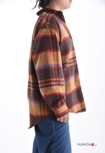 Tartan long sleeve with collar Cotton Shirt with buttons - ph 3