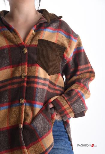 Tartan long sleeve with collar Cotton Shirt with buttons - ph 4