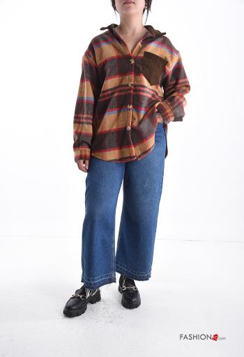 Tartan long sleeve with collar Cotton Shirt with buttons - ph 5